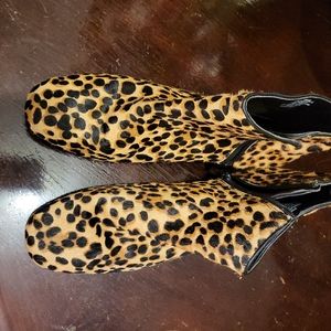 Nine west, animal print, real cow fur